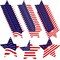 48 Pcs Memorial Day Wooden Ornaments Decorations for Tree 4th of July